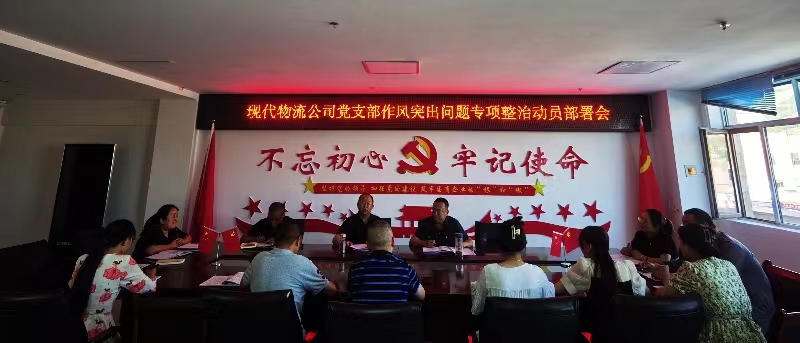 現(xiàn)代物流公司黨支部召開(kāi)作風(fēng)突出問(wèn)題 專(zhuān)項(xiàng)整治動(dòng)員部署會(huì)
